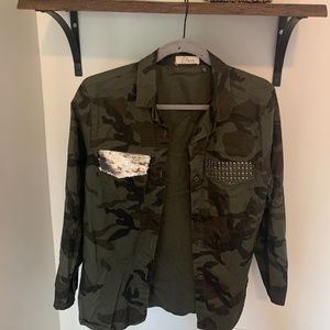 Camo Metallic Top